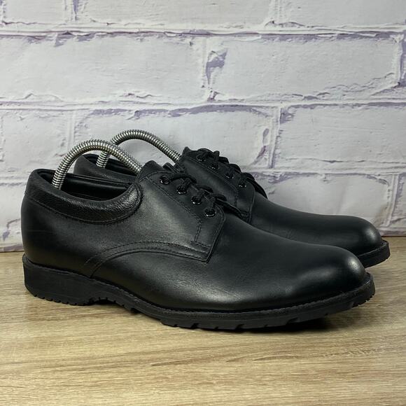 All American Boot MFG Black Leather 630 Oxford Shoes Men's Size 8.5 D Vibram